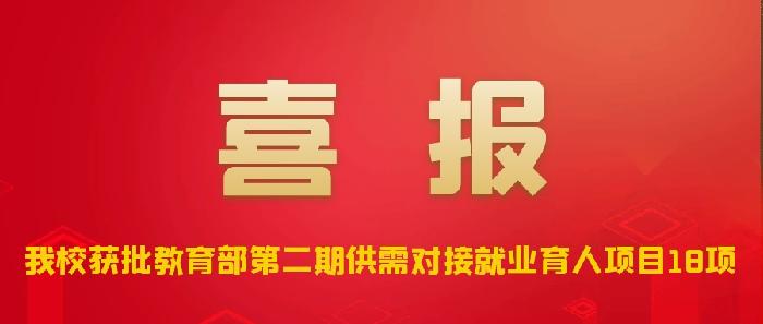我校获批教育部第二期供需对接就业育人项目18项